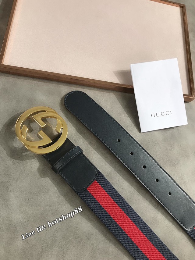 Gucci經典男士皮帶 409416 古奇拼接腰帶  jjp2261